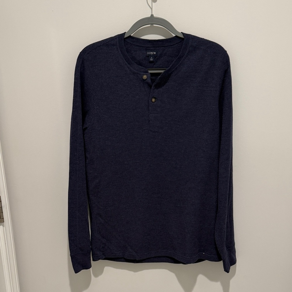 J. Crew Dark Blue Long Sleeve Henley